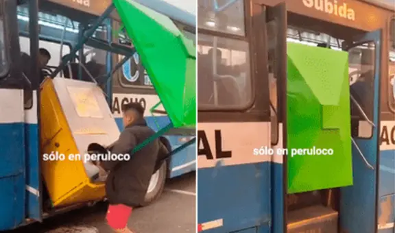 Peruano sube carrito sanguchero a bus ‘El Chino’ y causa furor en redes: “Va a vender broaster”