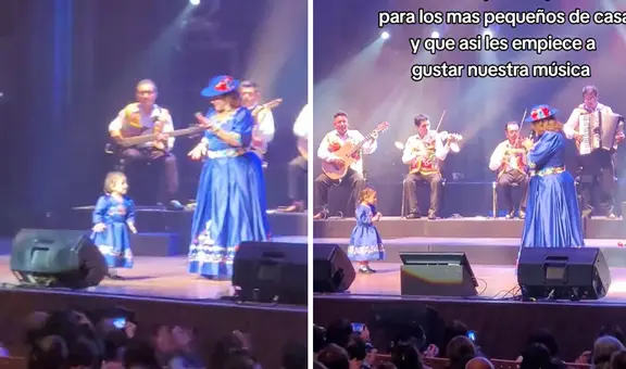 Nieta de Amanda Portales enternece al bailar huayno en el escenario: “Ay, mi gatito, miau, miau”