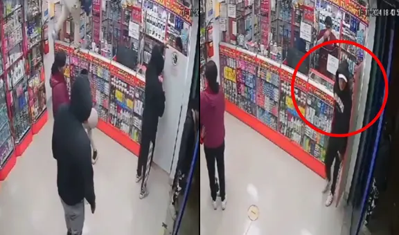 Delincuentes asaltan a mano armada farmacia en Pachacámac frente a un menor y su madre