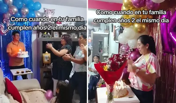 Familia celebró dos cumpleaños de forma simultánea y es viral: “Creatividad peruana"