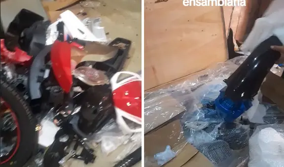 Peruano pidió por internet una moto desde China y llegó completamente en piezas: “Rompecabezas nivel Dios"