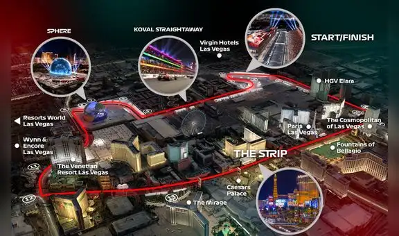 Fórmula 1 es un negocio redondo en Estados Unidos: Las Vegas GP deja más de US$400 millones a la F1 al año