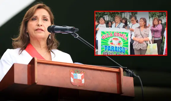 Ollas comunes responden a Dina Boluarte en plantón: "Piensa que con S/10 vamos a llenar el plato"