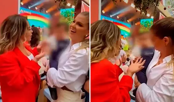 Ethel Pozo vive incómodo momento en la fiesta del hijo de Brunella Horna: "No quería que lo cargue"