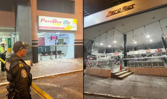 Lanzan explosivo a empresa Perú Bus en La Victoria: 5 personas resultan heridas