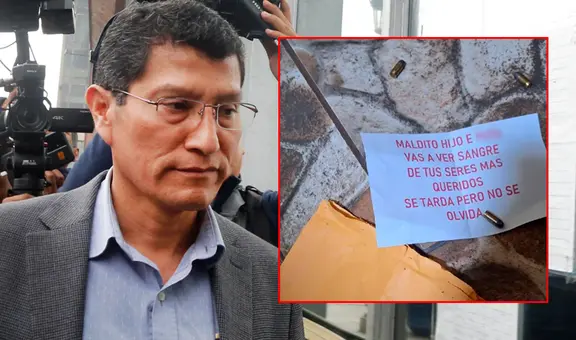 Dejan cartuchos de bala y mensaje de amenaza en casa de coronel PNP Harvey Colchado: "Vas a ver sangre"