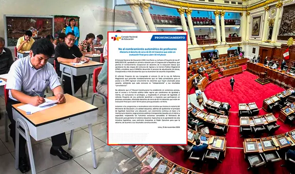 Consejo Nacional de Educación rechaza nombramiento docente excepcional impulsado por el Congreso: "Viola la normativa (reforma magisterial)"