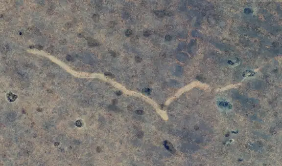 Un científico miraba imágenes satelitales de Google cuando encontró una enorme cicatriz en un desierto