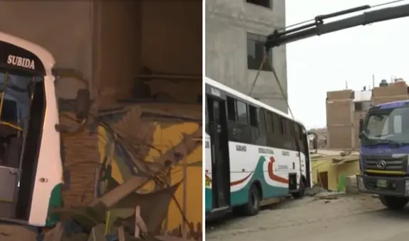 Bus se descarrila e impacta contra dos viviendas en Chorrillos: chofer habría estado bajo efectos de alcohol