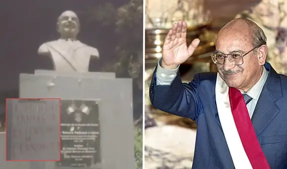 Grupo de extrema derecha atenta contra busto conmemorativo del expresidente Valentín Paniagua