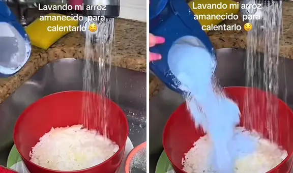 Joven sorprende al lavar el arroz con detergente y usuarios quedan atónitos: “Te falto el suavizante”