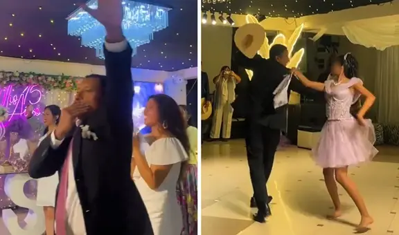 Padre interrumpió baile de su hija durante quinceañero y sorprendió a todos: “Se lució”