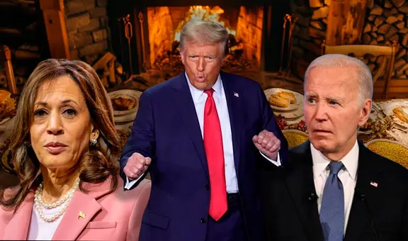 Video de Trump se vuelve viral por burlarse al estilo de 'YMCA' de Biden y Kamala en Thanksgiving