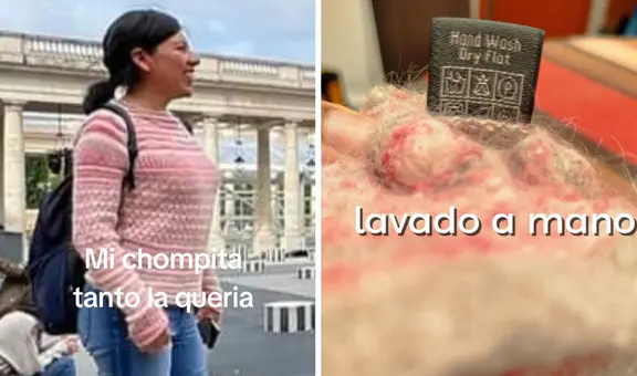 Peruana puso su chompa de alpaca en lavadora y sucede lo impensable: “Pasó de L a la XXXS”