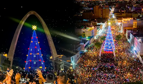 El árbol de Navidad más grande del Perú: mide 35 metros y convocó a miles de personas para su encendido