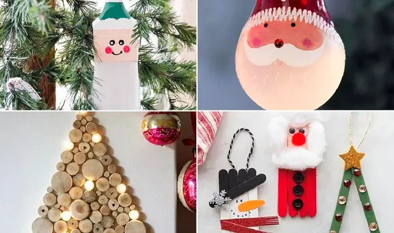 ¿Cómo hacer adornos navideños en casa? 10 ideas súper fáciles