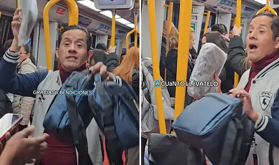 Comerciante peruano sale adelante con la venta de bolsos en el Metro de Madrid: “Full chamba”