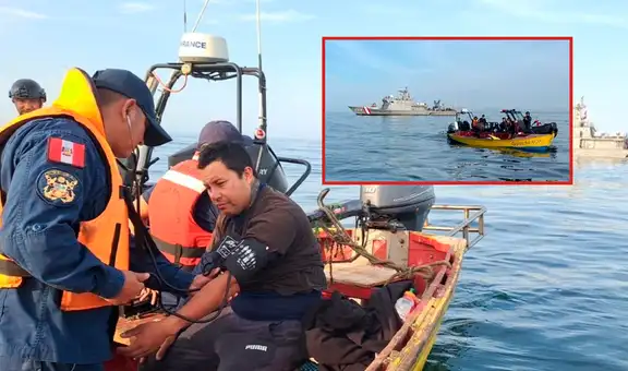 Rescatan a pescadores chilenos que quedaron varados en el mar de Perú tras fallas en el motor de su embarcación