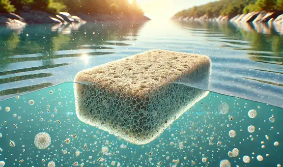 La esponja biodegradable creada por científicos de China capaz de eliminar el 99,8% de los microplásticos en el agua