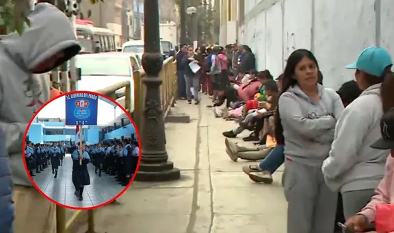 Decenas de padres se amanecen para matricular a sus hijos al año escolar 2025 en colegio de Ate