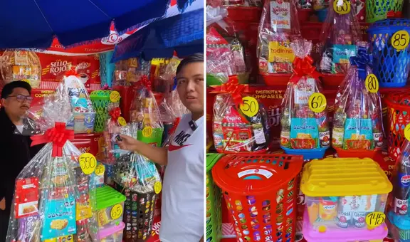 Peruano encontró canasta navideña a S/550 en feria de Santa Anita y quedó en shock: "Alcanza para 2 meses"