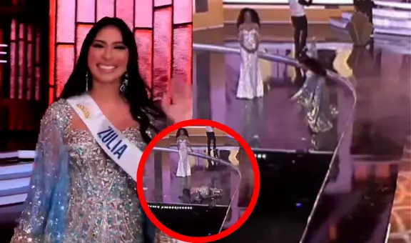 Miss Zulia, Maria Peinado, sufre bochornosa caída en desfile final del Miss Venezuela 2024