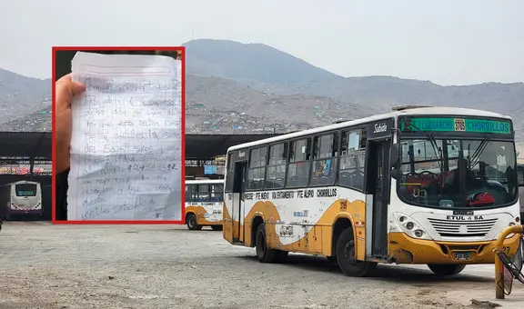 Extorsionador deja carta con amenazas junto con explosivo a chofer de transporte público en San Juan de Lurigancho