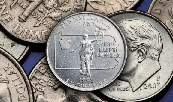 La moneda de 25 centavos de Pensilvania que vale US$8.750 por un error de fábrica en EE. UU.: cómo identificarla