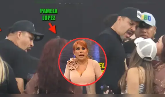Luis Fernando Rodríguez tiene agresiva reacción contra Pamela López en evento y Magaly Medina lo encara: "Pintado de cuerpo entero"