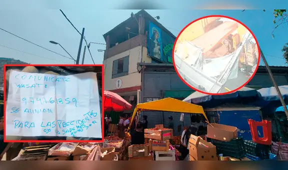 Extorsionadores arrojan explosivo en Mercado Nueva Esperanza en VMT y exigen S/70 por puesto