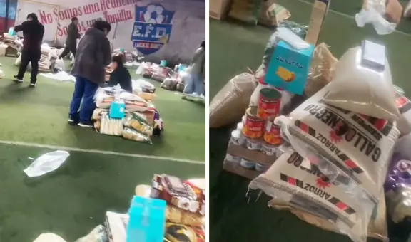 Peruano sorprende con súper canasta navideña que recibió de su empresa: “Alcanza para poner una tienda”
