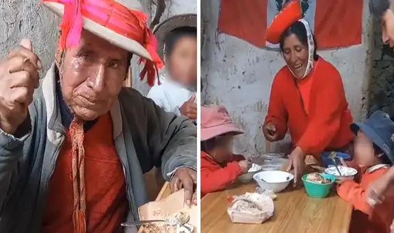 Familia cusqueña conmueve al probar pollo a la brasa por primera vez: "Sin lujos, pero con mucha felicidad"