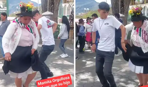 Peruano regresó a su pueblo natal en Huancavelica y bailó huaylas junto a su madre: “Qué orgullo”