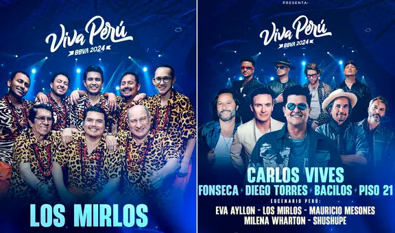 ¡Orgullo peruano! Los Mirlos compartirán escenario con Carlos Vives, Fonseca, y más artistas en festival Viva Perú 2024
