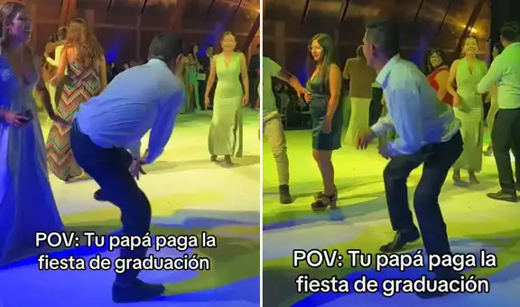 Padre sorprende con sus pasos prohibidos en la fiesta de graduación de su hija: "Sacó hasta el IGV"