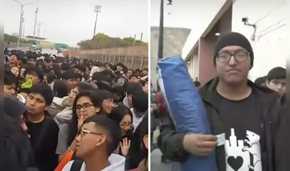 Miles de estudiantes de San Marcos acampan para recibir desayuno y almuerzo navideño: "Llevo desde el sábado"