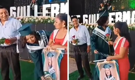 Estudiante se molesta con sus padres y realiza berrinche en plena graduación: clip genera polémica