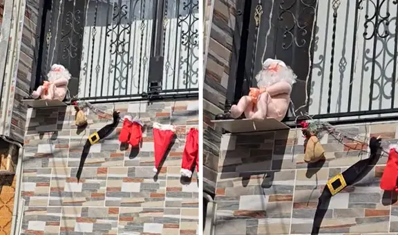 Familia es viral por el adorno navideño más inesperado y usuario bromean: “Ni Santa se salva”