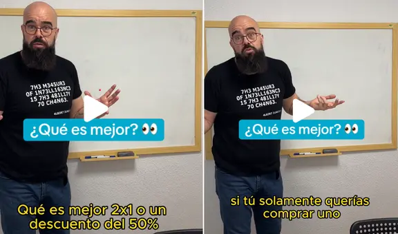 ¿Es mejor que te ofrezcan un 3x2 o que te dejen la segunda unidad al 50%? Matemático analiza y revela el truco de los supermercados
