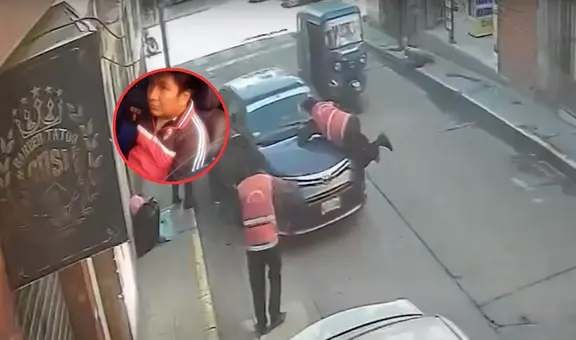 Taxista se lleva 'colgado' a inspector de tránsito por varias cuadras tras huir de intervención en Ayacucho