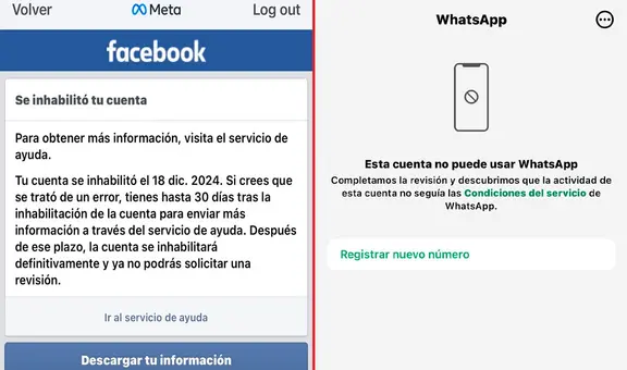 Bloqueo masivo de Facebook, WhatsApp e Instagram: ¿por qué Meta está suspendiendo miles de cuentas?