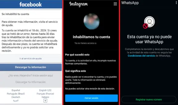 Bloqueo masivo de Meta: ¿cómo evitar que suspendan tu cuenta de Facebook, WhatsApp e Instagram?