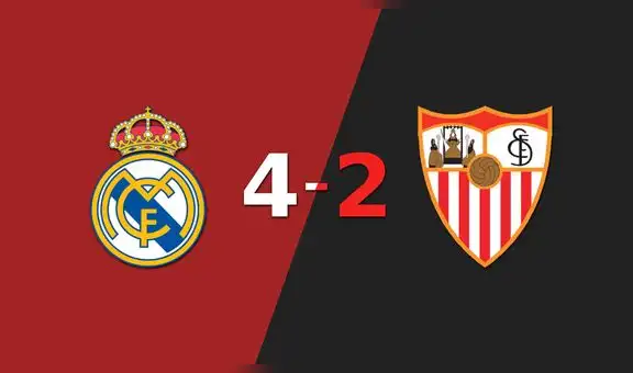 Resumen: Real Madrid dio el golpe y le ganó a Sevilla por 4-2