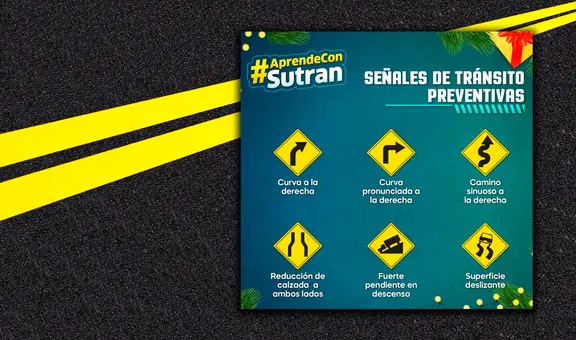 ¿Cuáles son las señales preventivas para conducir con precaución en Perú? 