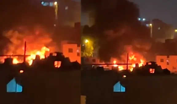 Incendio en San Martín de Porres a vísperas de Navidad: siete unidades de bomberos atendieron la emergencia