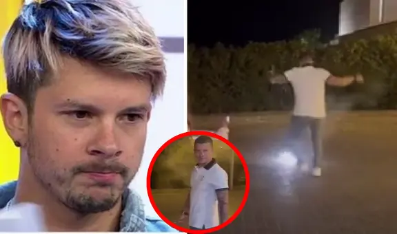 Mario Hart vive un susto en Navidad: casi se quema al encender un cohetón y Korina Rivadeneira lo graba todo