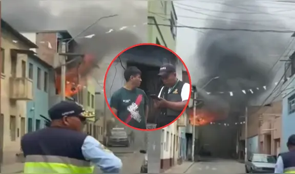 Hombre arriesga su vida y salva a su esposa e hijas de morir en voraz incendio en Chosica