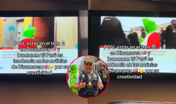 Peruana se sorprende al ver en noticiero de Dinamarca operativo de policía de Perú vestido de Grinch: "Somos tendencia mundial"