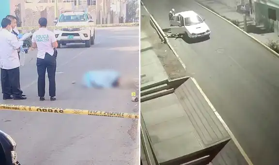Sujetos bajan a hombre de auto, lo asesinan a balazos y terminan arrollándolo durante fuga en Chorrillos
