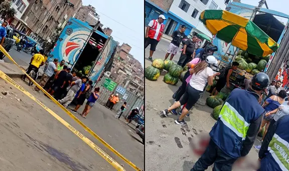 Vendedor recibe bala perdida mientras descargaba zapallos en La Victoria: fuego cruzado entre PNP y delincuentes